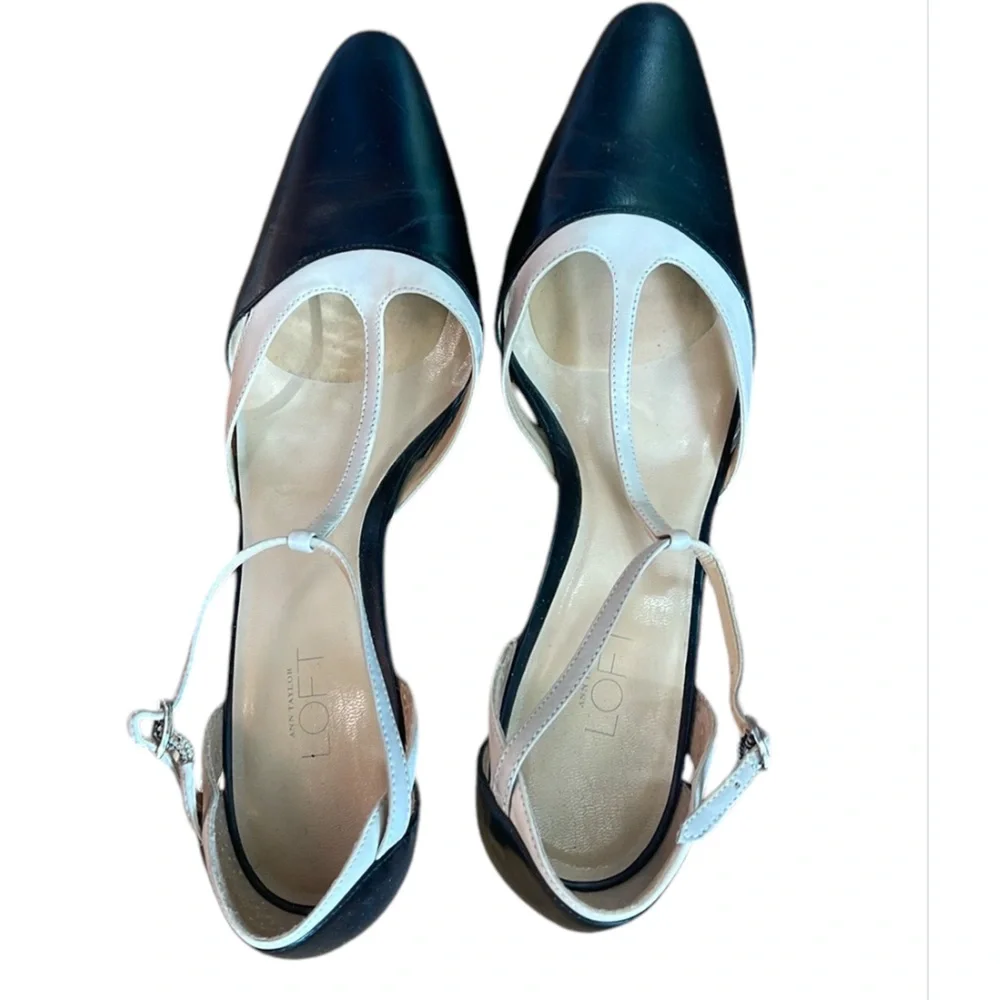Ann Taylor Loft T-strap heels - Picture 2 of 10